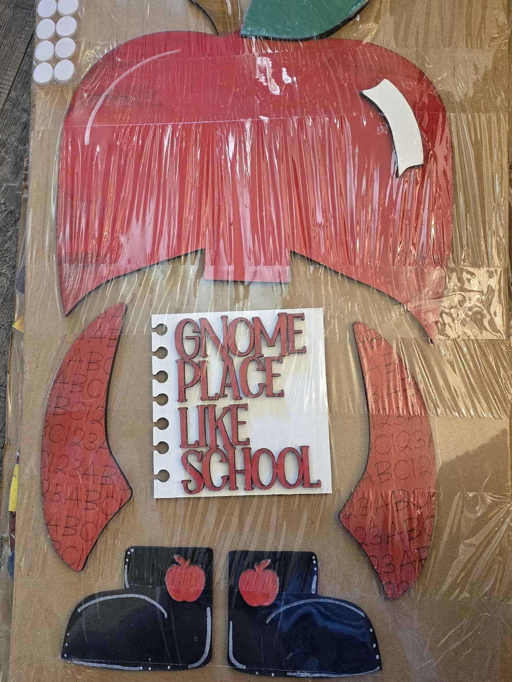 Handpainted Wooden Fall Door Hangers - Scarecrow & Apple Gnome - Picture 3 of 8
